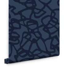 Load image into Gallery viewer, Pompeii II Indigo Wallcovering