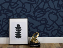 Load image into Gallery viewer, Pompeii II Indigo Wallcovering