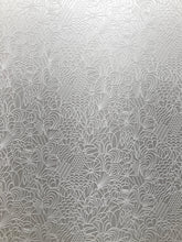 Load image into Gallery viewer, Pop White Flock on Silver Lustre Wallcovering