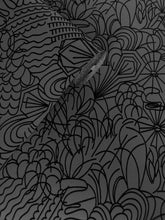 Load image into Gallery viewer, Pop Black Flock on Black Wallcovering