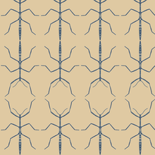 Load image into Gallery viewer, Stickbug Wheat Blue Wallcovering