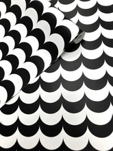 Load image into Gallery viewer, Scoop Black White Wallcovering