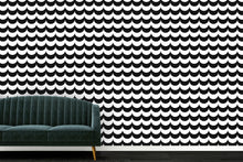 Load image into Gallery viewer, Scoop Black White Wallcovering