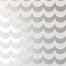 Load image into Gallery viewer, Scoop White Flock on Silver Lustre Wallcovering