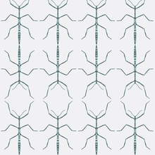 Load image into Gallery viewer, Stickbug Noir Blue Wallcovering