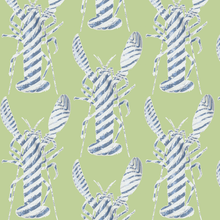 Load image into Gallery viewer, Lobster Stripe Celery Wallcovering