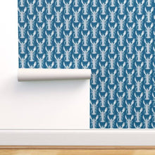 Load image into Gallery viewer, Lobster Stripe Summer Blues Wallcovering