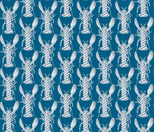 Load image into Gallery viewer, Lobster Stripe Summer Blues Wallcovering
