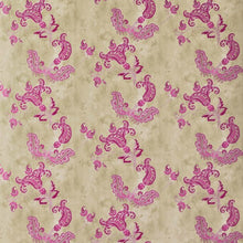 Load image into Gallery viewer, Paisley Hot Pink On Tea Stain Wallpaper