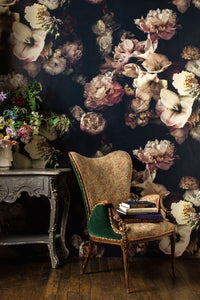 Dutch Love Dark Floral Wallcovering