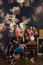 Load image into Gallery viewer, Dutch Love Dark Floral Wallcovering