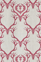 Load image into Gallery viewer, Deer Damask - Claret Fabric