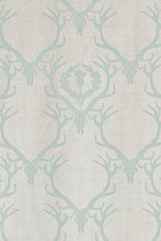 Load image into Gallery viewer, Deer Damask - Duck Egg Fabric