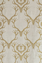 Load image into Gallery viewer, Deer Damask - Gold Fabric
