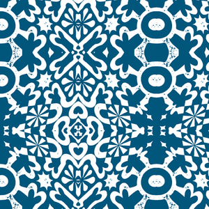 Geo Blue Fabric