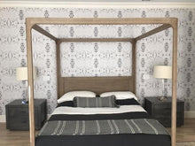 Load image into Gallery viewer, 125-5 Grey Black Wallcovering