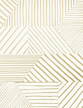 Load image into Gallery viewer, Parquet- Gold on Cream Wallcovering