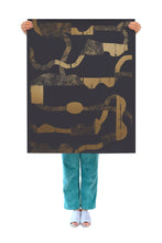 Load image into Gallery viewer, La Strada - Gold on Charcoal Wallcovering