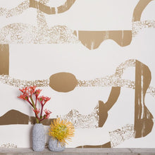 Load image into Gallery viewer, La Strada - Gold on Cream Wallcovering