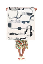 Load image into Gallery viewer, La Strada - Gunmetal on Cream Wallcovering