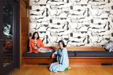 Load image into Gallery viewer, La Strada - Gunmetal on Cream Wallcovering