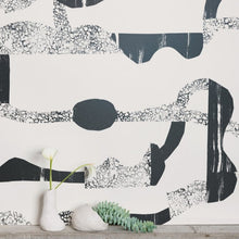 Load image into Gallery viewer, La Strada - Gunmetal on Cream Wallcovering
