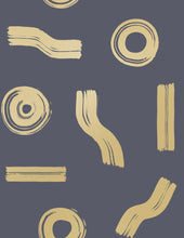 Load image into Gallery viewer, Maxi - Gold on Charcoal Wallcovering