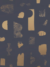Load image into Gallery viewer, Silhouettes - Gold on Charcoal Wallcovering