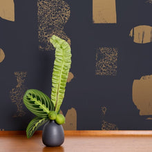 Load image into Gallery viewer, Silhouettes - Gold on Charcoal Wallcovering