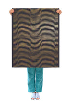 Load image into Gallery viewer, Waving - Gold on Charcoal Wallcovering