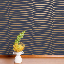 Load image into Gallery viewer, Waving - Gold on Charcoal Wallcovering