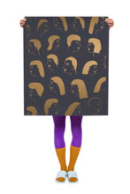 Load image into Gallery viewer, Women - Gold on Charcoal Wallcovering