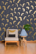 Load image into Gallery viewer, Women - Gold on Charcoal Wallcovering