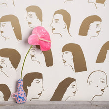 Load image into Gallery viewer, Women - Gold on Cream Wallcovering