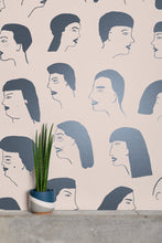 Load image into Gallery viewer, Women - Gunmetal on Blush Wallcovering