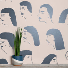 Load image into Gallery viewer, Women - Gunmetal on Blush Wallcovering