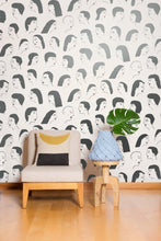 Load image into Gallery viewer, Women - Gunmetal on Cream Wallcovering