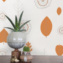 Load image into Gallery viewer, A View of The Woods - Coquelicot and Mink on Cream Wallcovering