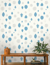 Load image into Gallery viewer, A View of The Woods - Delft Blue and Mink on Cream Wallcovering