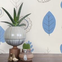 Load image into Gallery viewer, A View of The Woods - Delft Blue and Mink on Cream Wallcovering