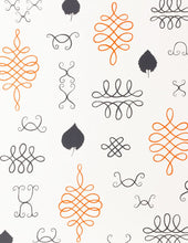 Load image into Gallery viewer, After Chinterwink - Coquelicot and Charcoal on Cream Wallcovering
