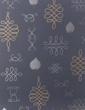 Load image into Gallery viewer, After Chinterwink - Silver and Gold on Charcoal Wallcovering