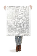 Load image into Gallery viewer, Big Moon - Diamond and Pearls (Pale Silver) on Cream Wallcoverng