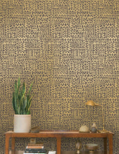 Load image into Gallery viewer, Big Moon - Gold on Charcoal Wallcoverng