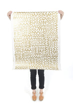 Load image into Gallery viewer, Big Moon - Gold on Cream Wallcoverng