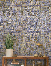 Load image into Gallery viewer, Big Moon - Gold on Navy Wallcoverng