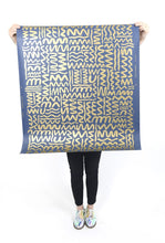 Load image into Gallery viewer, Big Moon - Gold on Navy Wallcoverng