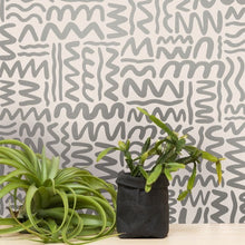 Load image into Gallery viewer, Big Moon - Gunmetal on Blush Wallcoverng