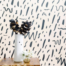 Load image into Gallery viewer, Bomba - Gunmetal on Blush Wallcovering