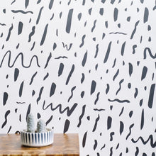 Load image into Gallery viewer, Bomba - Gunmetal on Cream Wallcovering